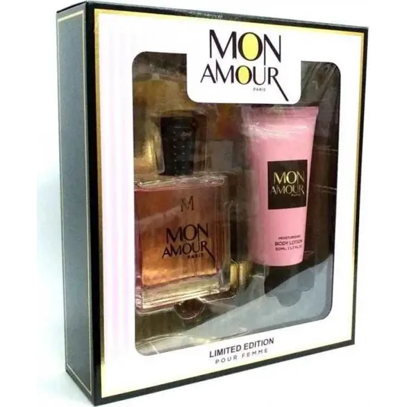Zestaw upominkowy Mon Amour Perfumy w sprayu + Balsam do ciała dla kobiet /...