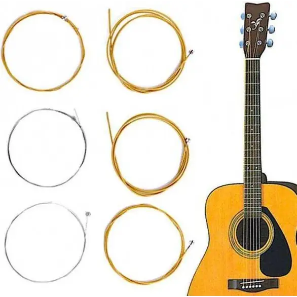 Zestaw 6 lekkich strun profesjonalna gitara akustyczna struny muzyczne różne...