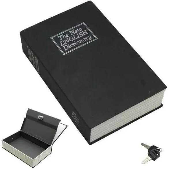 Czarna księga sejfu z kluczy do regału aluminium plastik