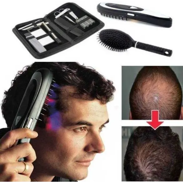 Szczotka do odrastania włosów grzebień zabieg cebulki włosów wibracje laserowe
