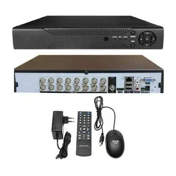 DVR 16 kanałów 26x20x4,3 Cm AHD HDMI HD H.264 Mysz Pilot VGA nadzór