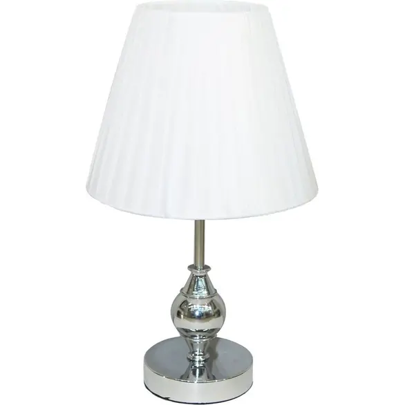Lampa stołowa Lume na biurko z abażurem Abat-Jour z białej tkaniny