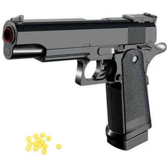 Toy Gun Shoots Pellets 6mm AirSoft policyjna ładowarka dla dzieci