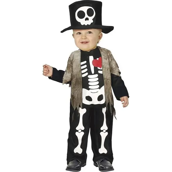 Kostium karnawałowy na Halloween dla dziecka szkieletowego 12-18 miesięcy...