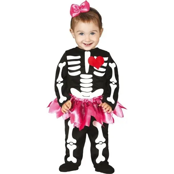 Kostium dla dzieci szkielet na Halloween i karnawał w wieku 6-12 miesięcy