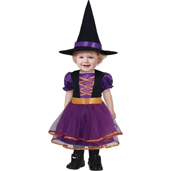 Kostium czarownicy na Halloween karnawałowy dla dziewczyn wieku 12/24...