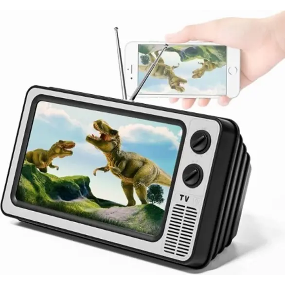 12-calowy ekran z lupą Mobilny smartfon w kształcie telewizora w stylu retro...