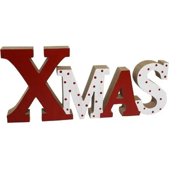 Boże Narodzenie XMAS Drewniany napis dekoracji świątecznych dekoracyjna 40x15cm