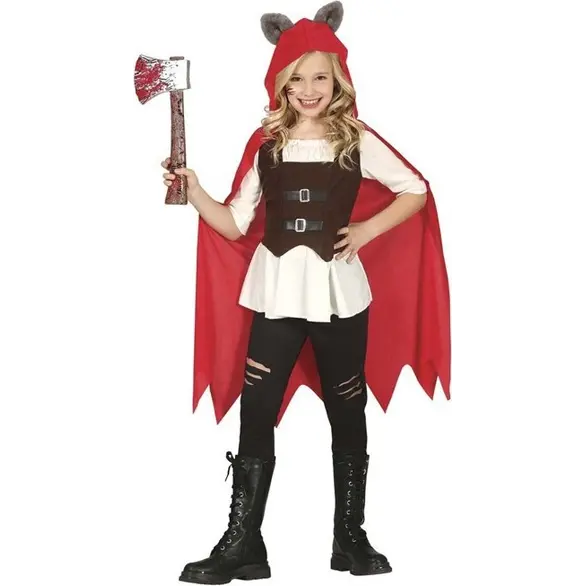 Kostium na Halloween Czerwony Kapturek sukienka horroru dziewczynki 3-12 lat...