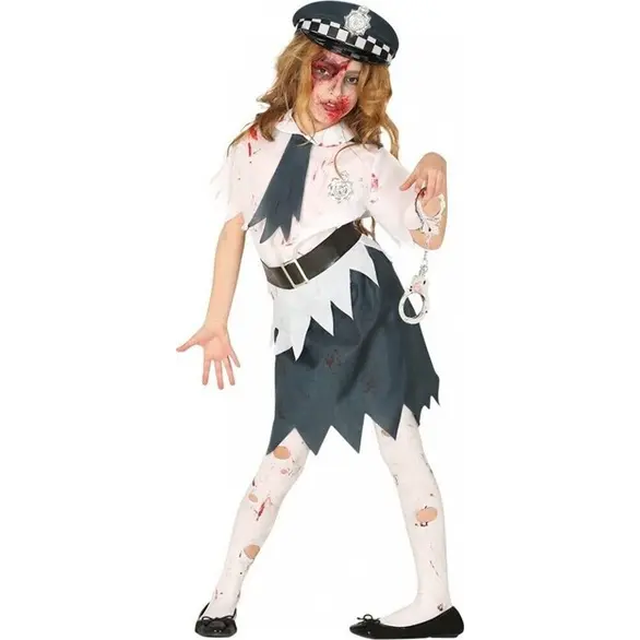 Kostium na Halloween policjantka zombie przebraniu dziewczyna 5-12 lat...