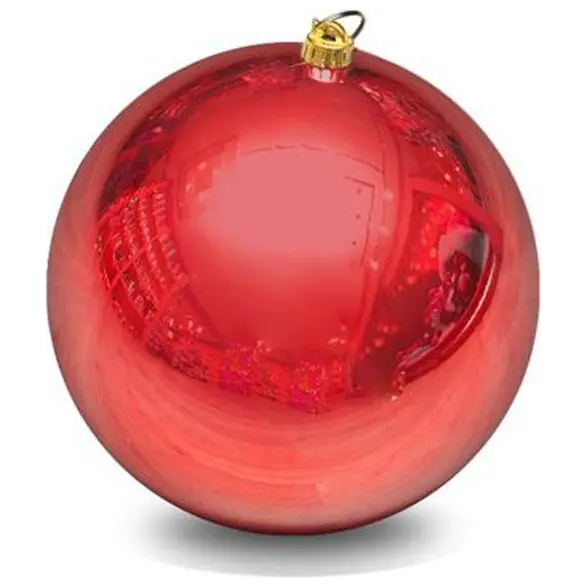 Bombka świąteczna 20cm błyszcząca czerwona Kula Pomysł prezent Ozdoby choinkowe