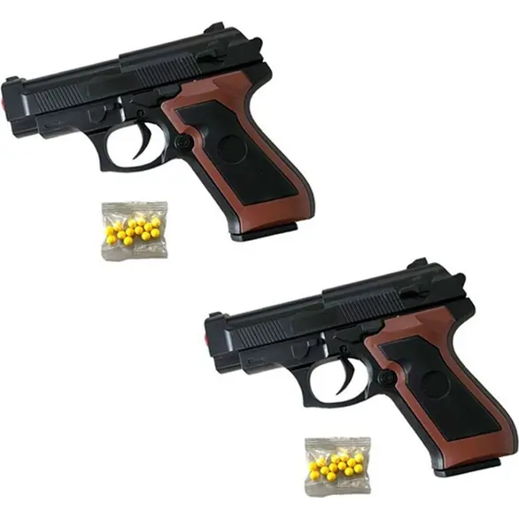 Pistolet zabawkowy strzelający śrutem 6mm, dzieci od 8. czarnego plastiku