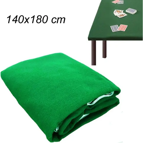 Zielony materiał na stół do gry Obrus ​​do pokera Blackjack 140x180 cm