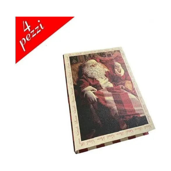 4 pudełek świątecznych Książka przechowywania czekoladek Świętego Mikołaja