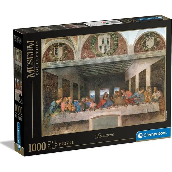 Puzzle 1000 elementów Ostatnia Wieczerza Leonarda, kolekcja muzealna 50x69 cm
