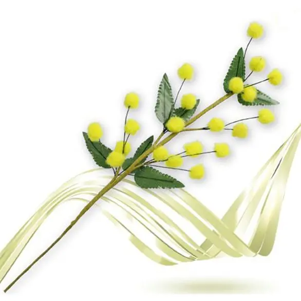 12x Sztuczny Bukiet Mimozy Prezent na Dzień Kobiet 25 cm Kwiat