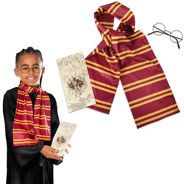 Harry Potter Kostium Karnawałowy Okulary Szalik Mapa Gryffindoru Dzieci 5+