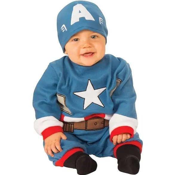 Kostium karnawałowy Kapitan Ameryka Marvel superbohater noworodek 0-6 miesięcy