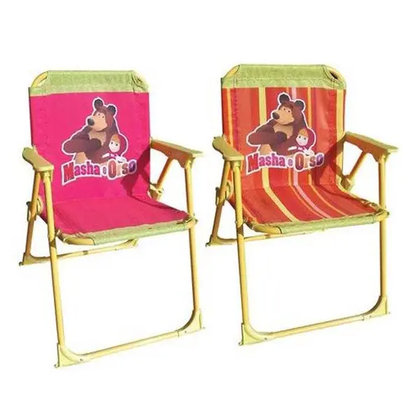 Składane krzesło dzieci Metalowe krzesło Masza i Niedźwiedź Fotelik dziecięcy