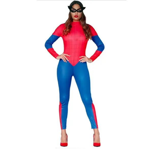 Kostium karnawałowy Spiderman Kobieta pająk przebrana za superbohaterkę M/L (L)