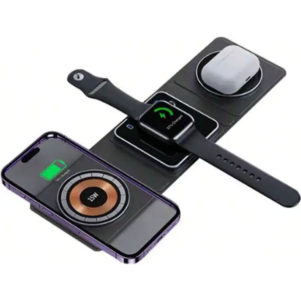 Magnetyczne słuchawki Airpods/Apple Watch/iPhone/iPhone, składana USB 3w1