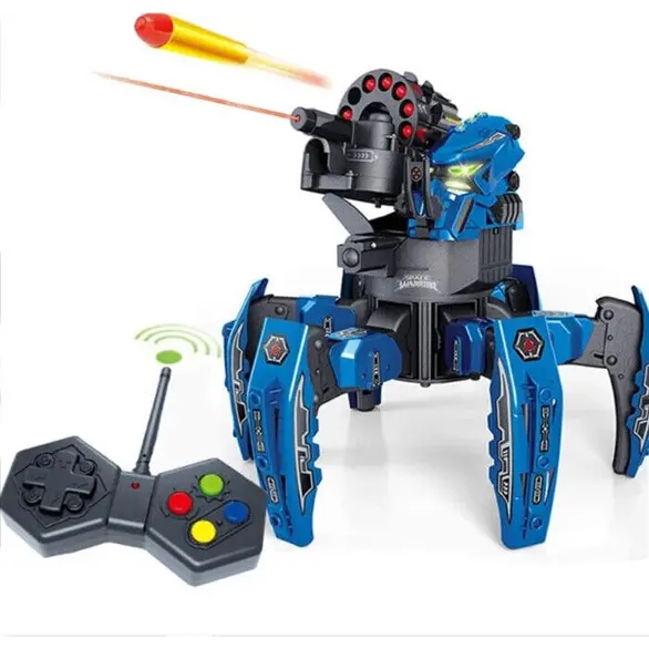Interaktywny, zdalnie sterowany robot-zabawka na baterie, strzelający...