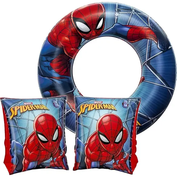 Pączek koło ratunkowe nadmuchiwane podłokietniki Spiderman basen dla dzieci...