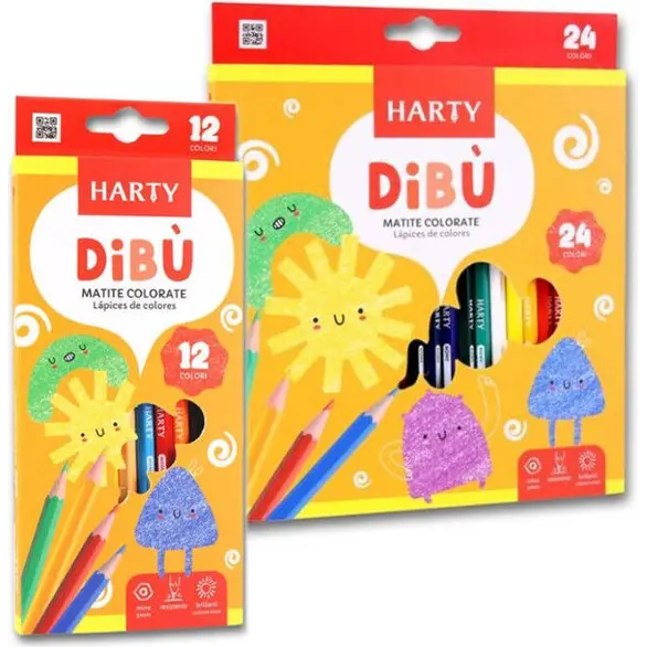 Zestaw kredek i ołówków w zestawie 12/24 w mieszanym kolorze dla dzieci (12...