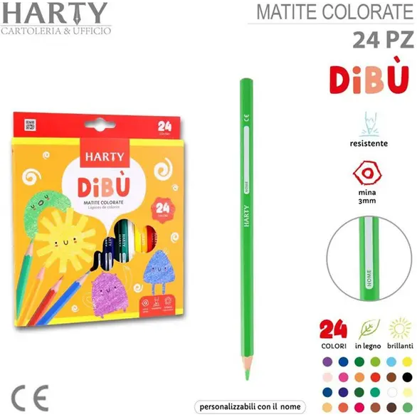 Zestaw kredek i ołówków w zestawie 12/24 w mieszanym kolorze dla dzieci (24...