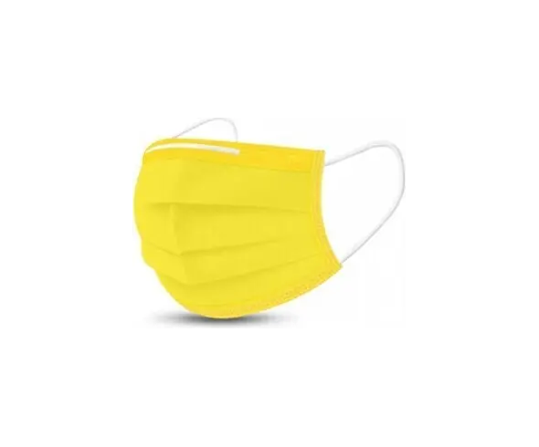 50x maseczki typu II certyfikatem CE żółte jednorazowe maseczki nosowo-twarzowe