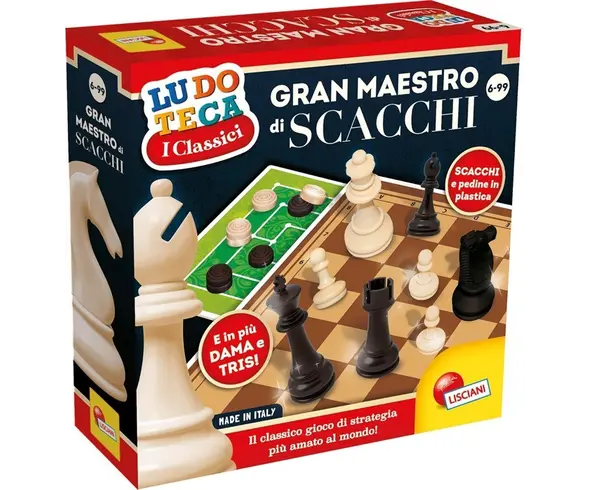 Gra dla dzieci Gran Maestro Szachów/Warcaby/Tris 3 w 1 wieku 6+