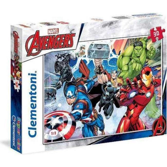 Puzzle dla dzieci 30 elementów Avengers Maxi Marvel Clementoni 3+ SuperColor