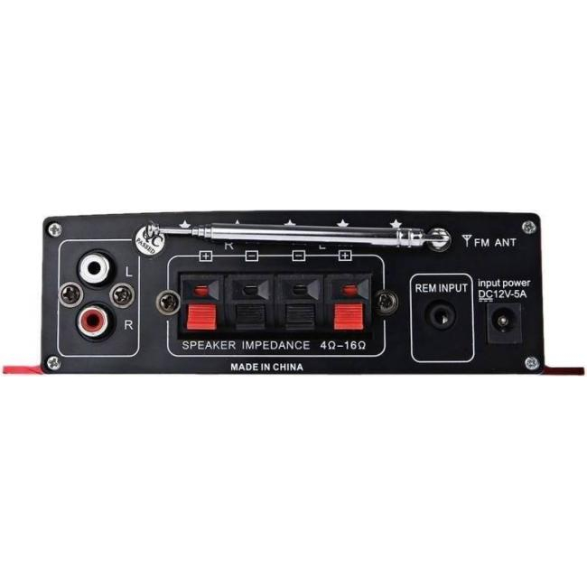 HI-FI 12V MP3 USB samochodowy wzmacniacz stereo do łodzi 50W 20HZ 85 dB audio...
