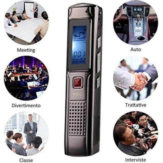 Cyfrowy dyktafon 8 GB MP3 z możliwością ładowania Dyktafon Mini USB Voice 2