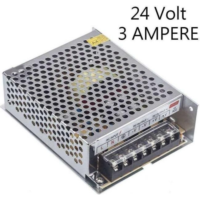 Zasilacz stabilizowany 24V 3A transformator stabilizowany 3 listwy AMPERE LED...
