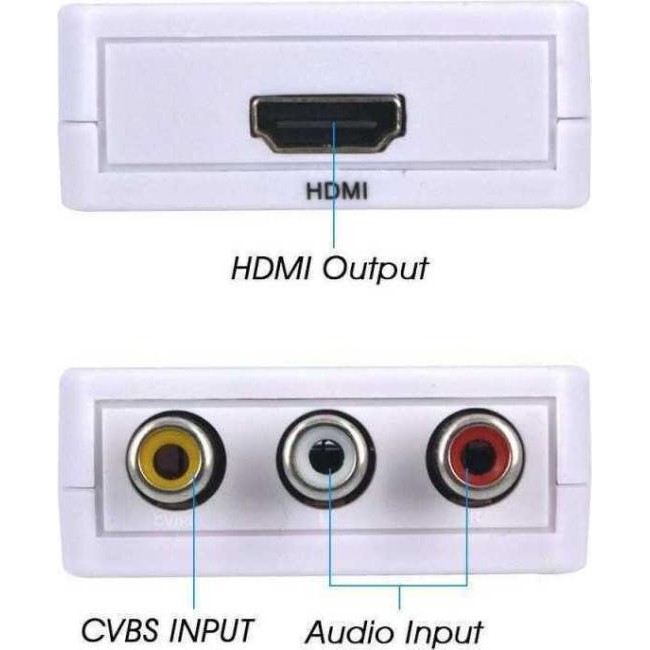 Konwerter adaptera HDMI na AV obsługuje sygnały audio TV 2AV CVBS Video 4