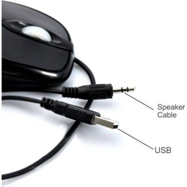 Mysz optyczna mini głośnik głośnik kabel USB trzy klawisze komputer windows...