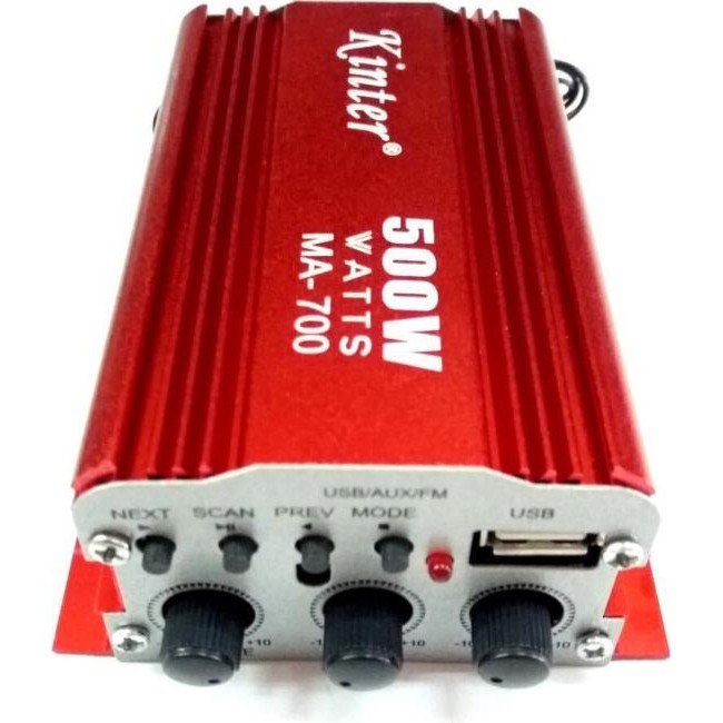 Wzmacniacz HI-FI 2 kanały radiowe FM RCA L/R USB 500 W 80 DB audio 2
