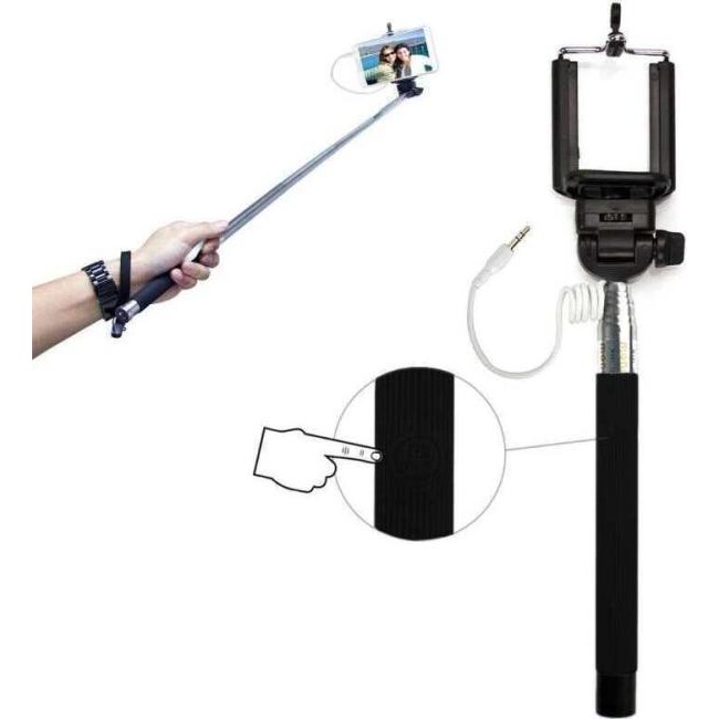 Regulowany teleskopowy zacisk selfie stick i wysuwany drążek 3