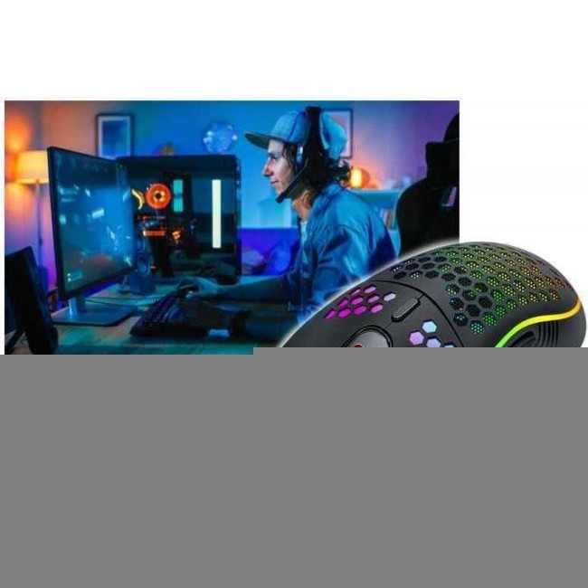 Oburęczna przewodowa mysz do gier GAMING Podświetlana dioda LED RGB 6 przycisków