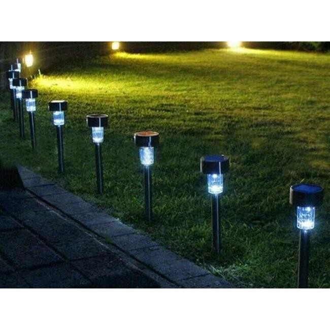 6 reflektorów ogrodowych z zewnętrznym kolcem do ładowania energii słonecznej...