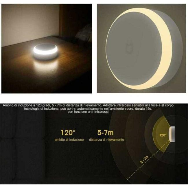 Lampka nocna Led xiaomi mi czujnik ruchu nowoczesny design ciepłe światło 3