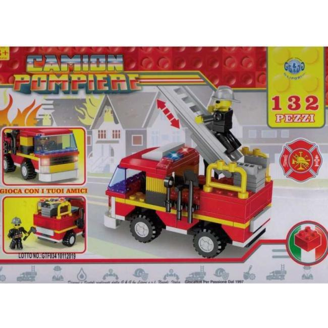Konstrukcja dla dzieci wóz strażacki z postaciami 132 el. 3+ 2