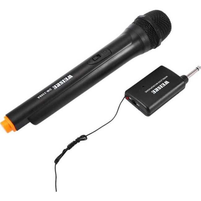 Mikrofon dynamiczny odbiornik bezprzewodowy karaoke kabel jack do baterii